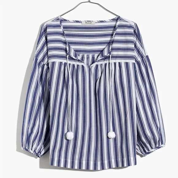 NWOT • Madewell • peasant top in shea stripe - Picture 2 of 12